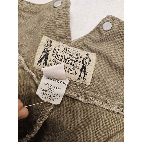 Classic Oldwest Styles Kahki Canvas Button Fly Buckle Back Pants Size 36 X 33.5 - Picture 7 of 9